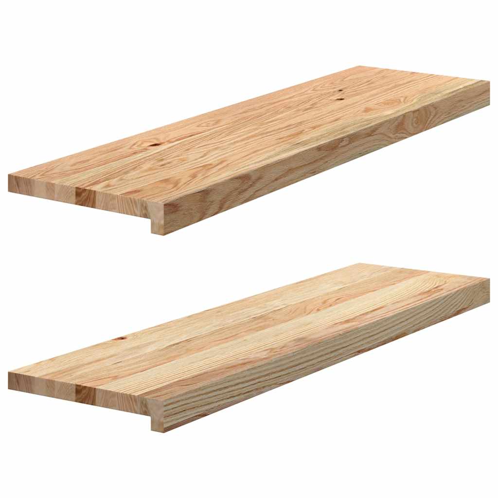 Stufenmatten 2 Stk. Unbehandelt 90x30x2 cm Massivholz Eiche