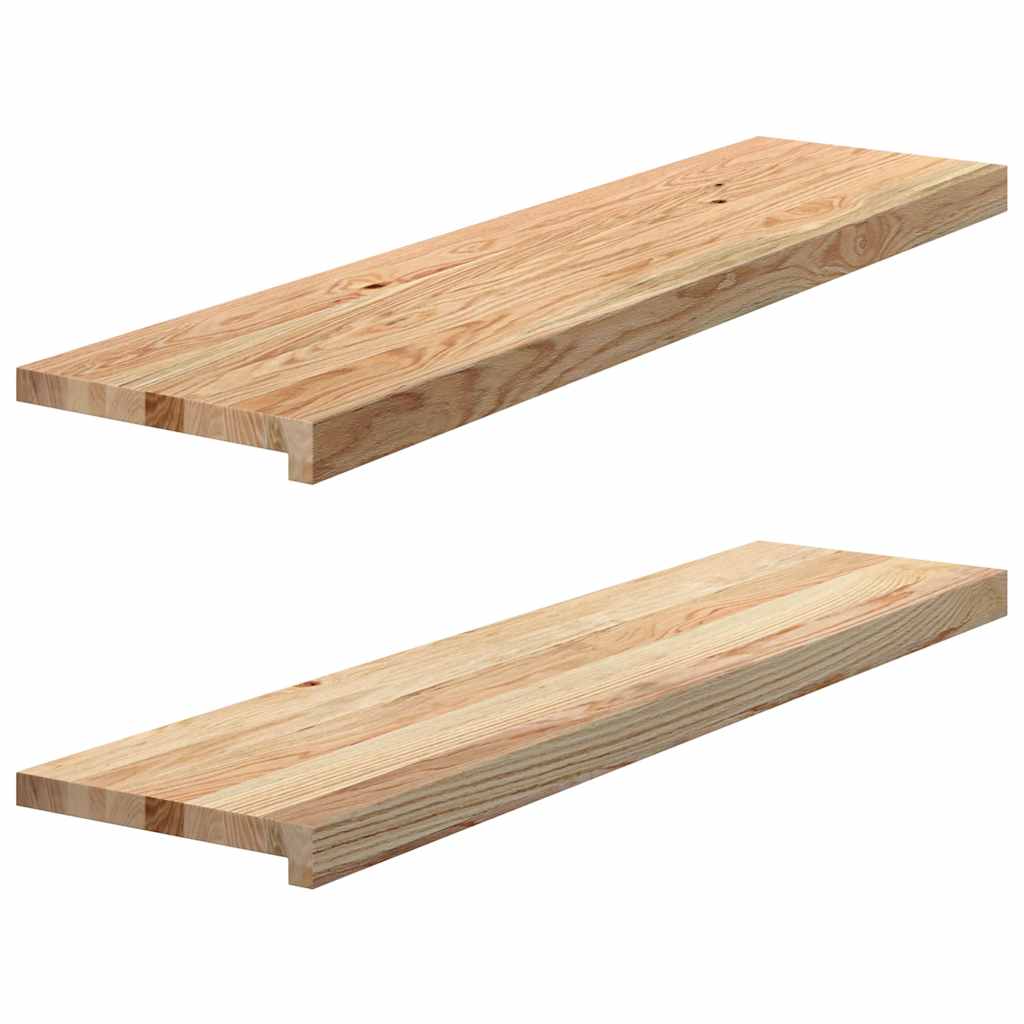Stufenmatten 2 Stk. Unbehandelt 100x30x2 cm Massivholz Eiche