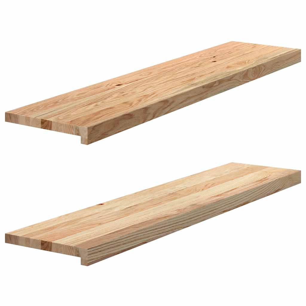 Stufenmatten 2 Stk. Unbehandelt 110x30x2 cm Massivholz Eiche