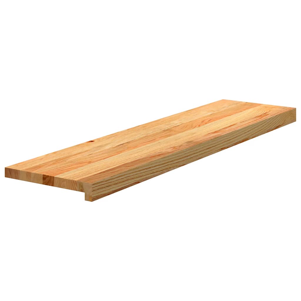 Treppenstufen 2 Stk. Hellbraun 100x25x2 cm Massivholz Eiche