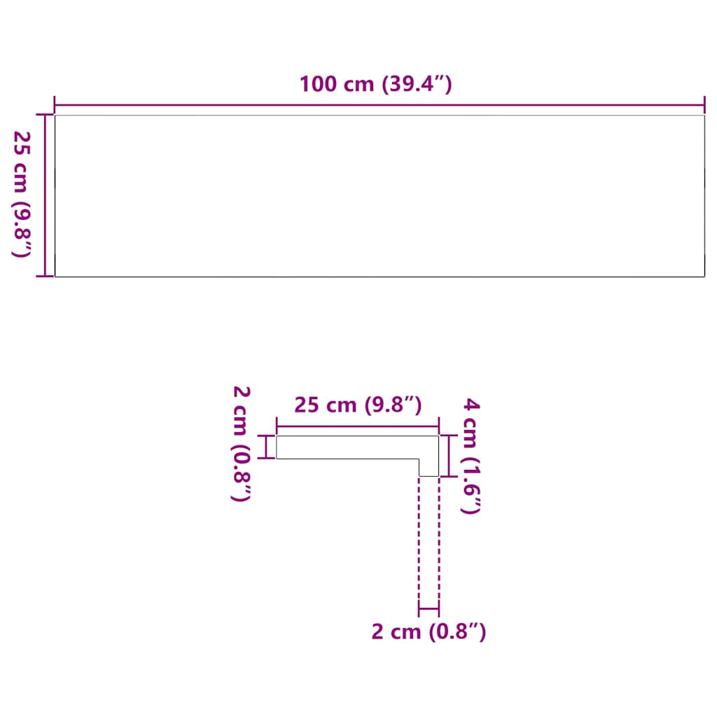 Stufenmatten 2 Stk. Hellbraun 100x25x2 cm Massivholz Eiche
