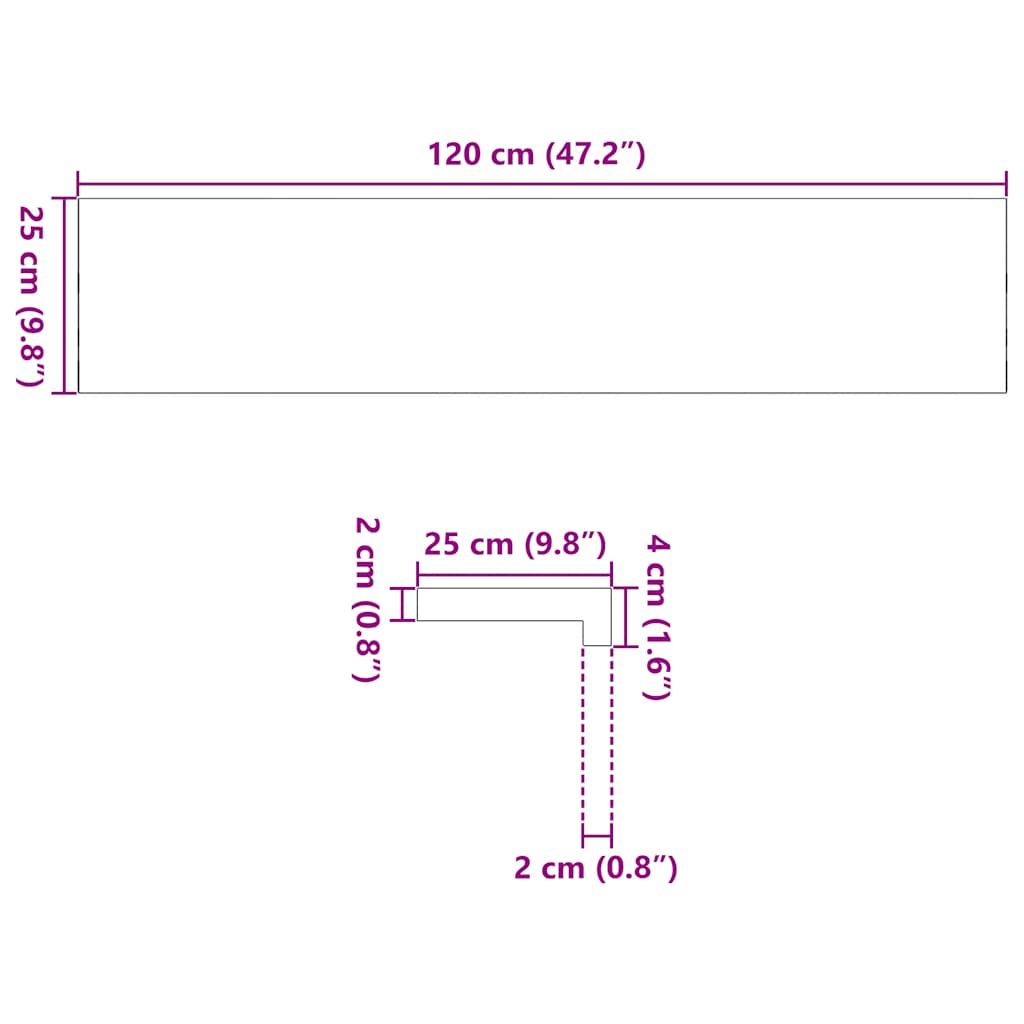 Stufenmatten 2 Stk. Hellbraun 120x25x2 cm Massivholz Eiche