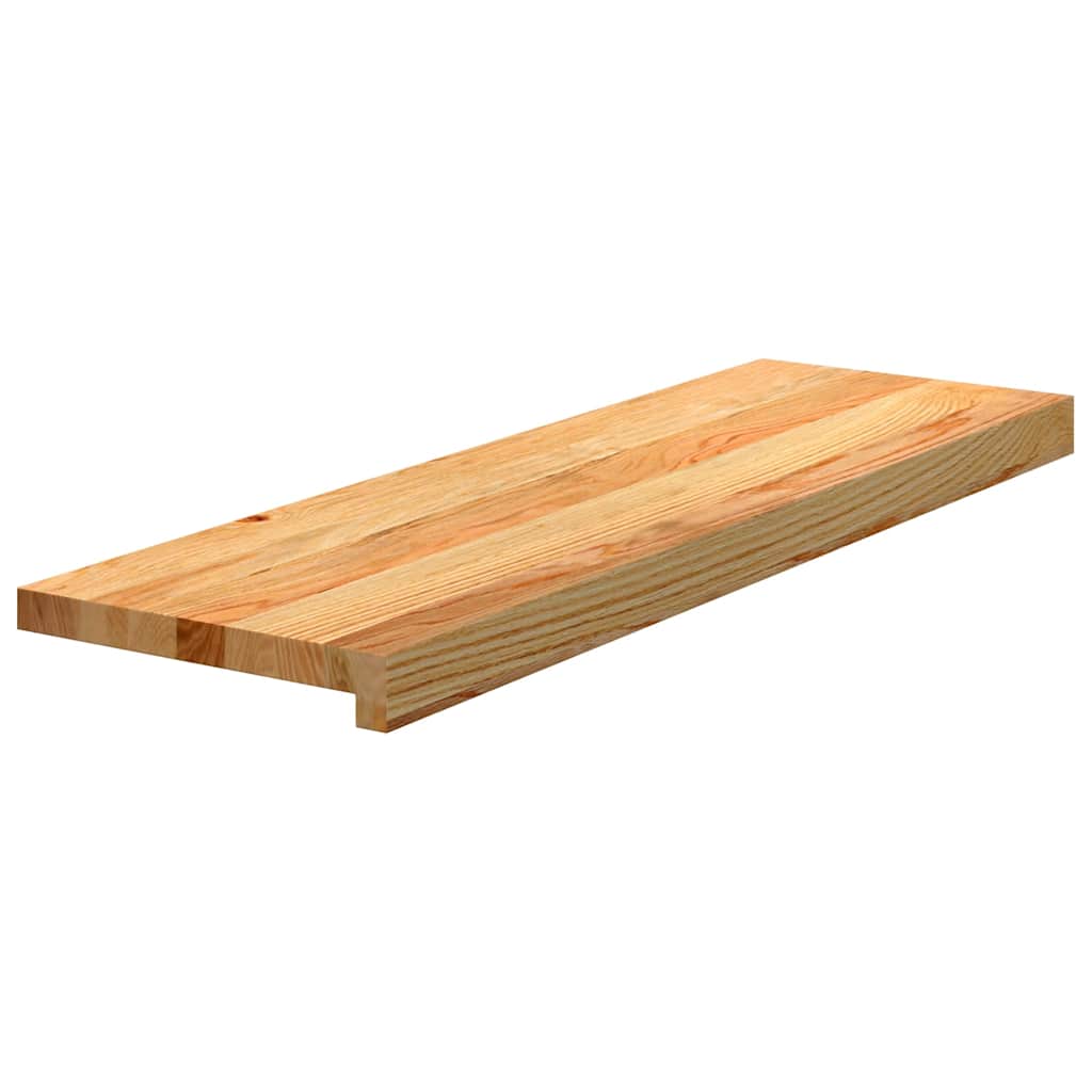 Treppenstufen 2 Stk. Hellbraun 80x30x2 cm Massivholz Eiche