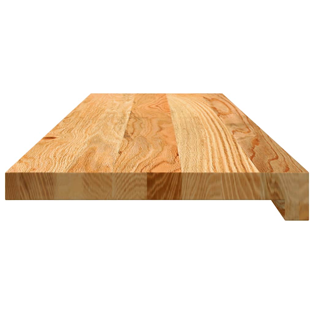 Stufenmatten 2 Stk. Hellbraun 90x30x2 cm Massivholz Eiche