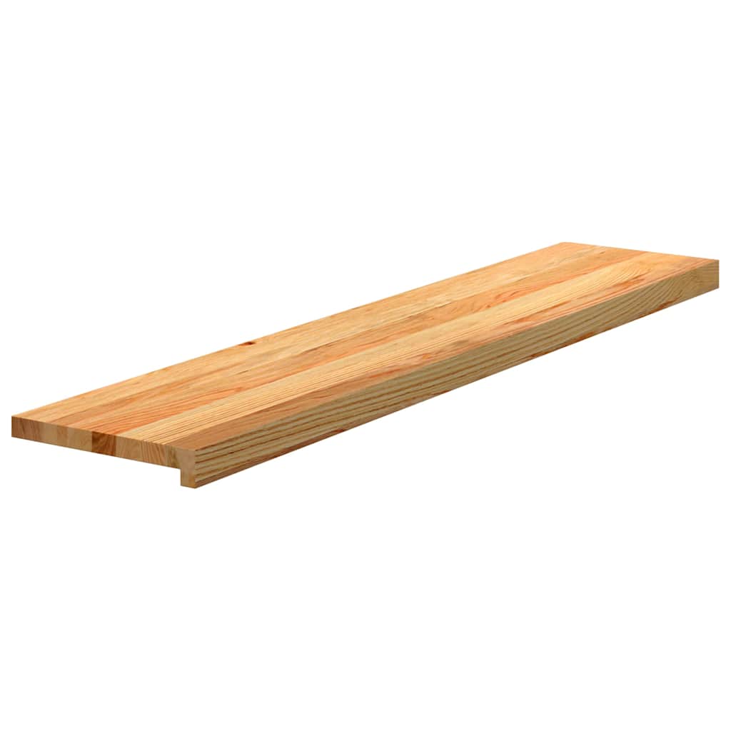 Treppenstufen 2 Stk. Hellbraun 120x30x2 cm Massivholz Eiche
