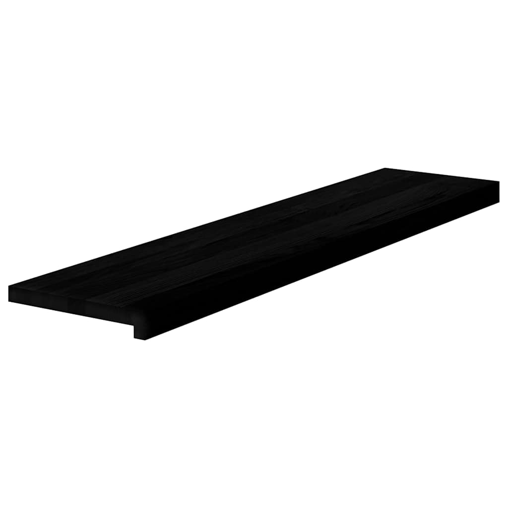 Stufenmatten 2 Stk. Braun-Schwarz 110x25x2 cm Massivholz Eiche