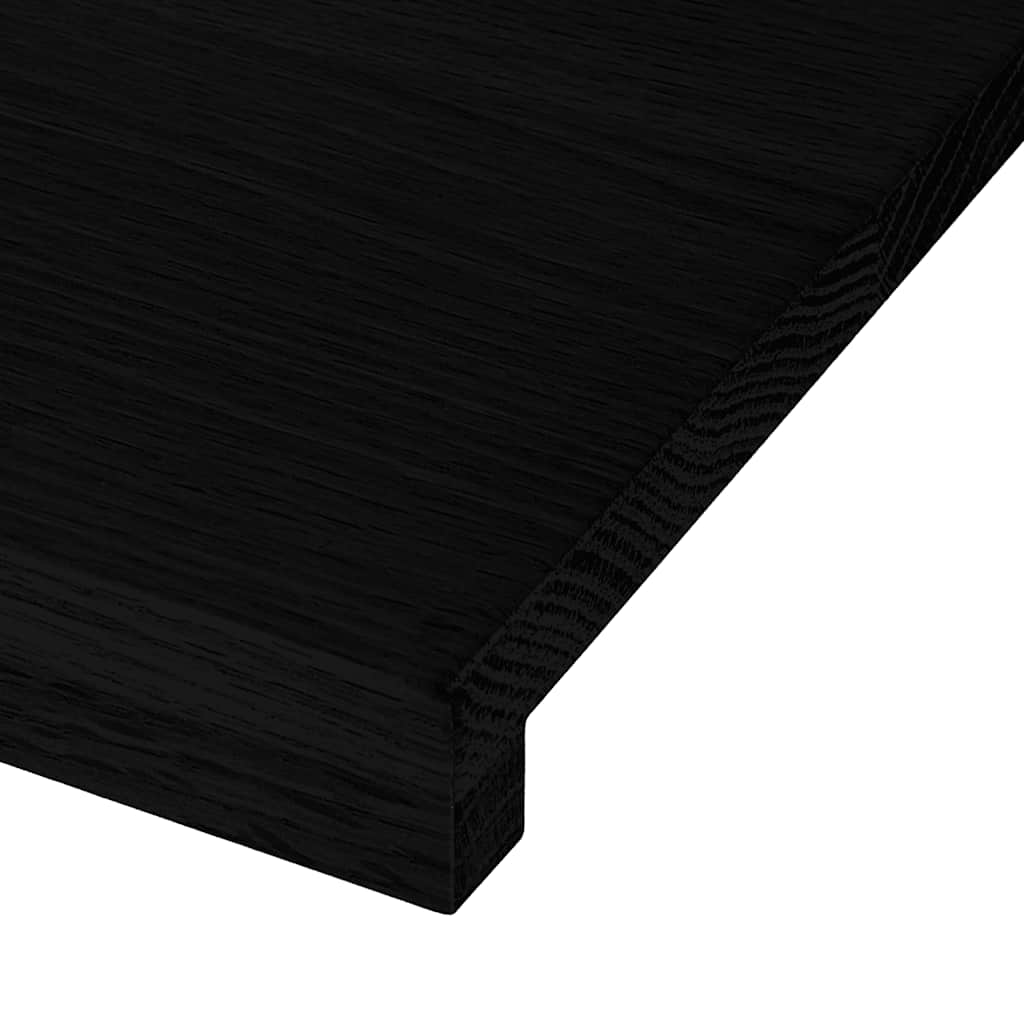 Stufenmatten 2 Stk. Braun-Schwarz 110x25x2 cm Massivholz Eiche