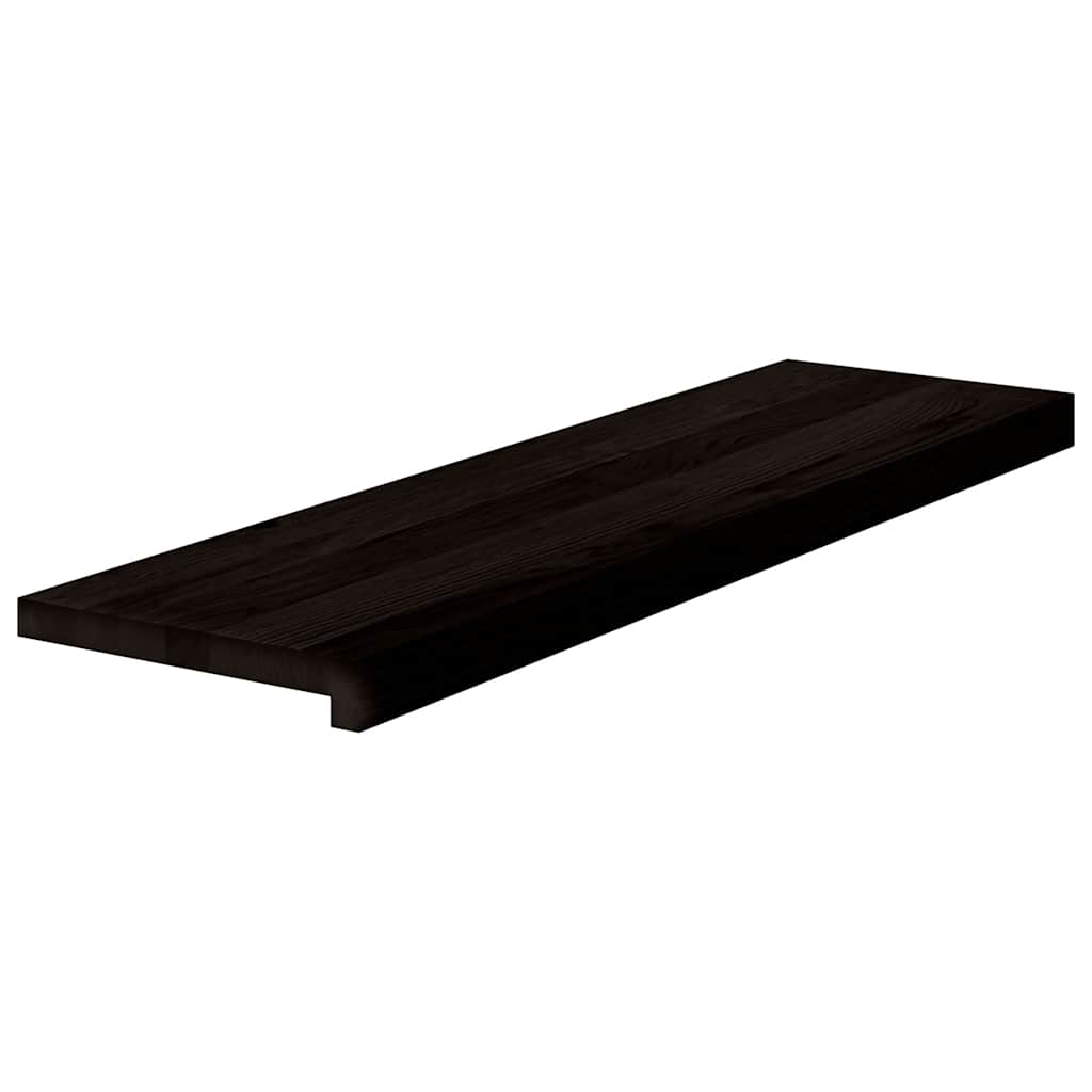 Stufenmatten 2 Stk. Braun-Schwarz 90x30x2 cm Massivholz Eiche