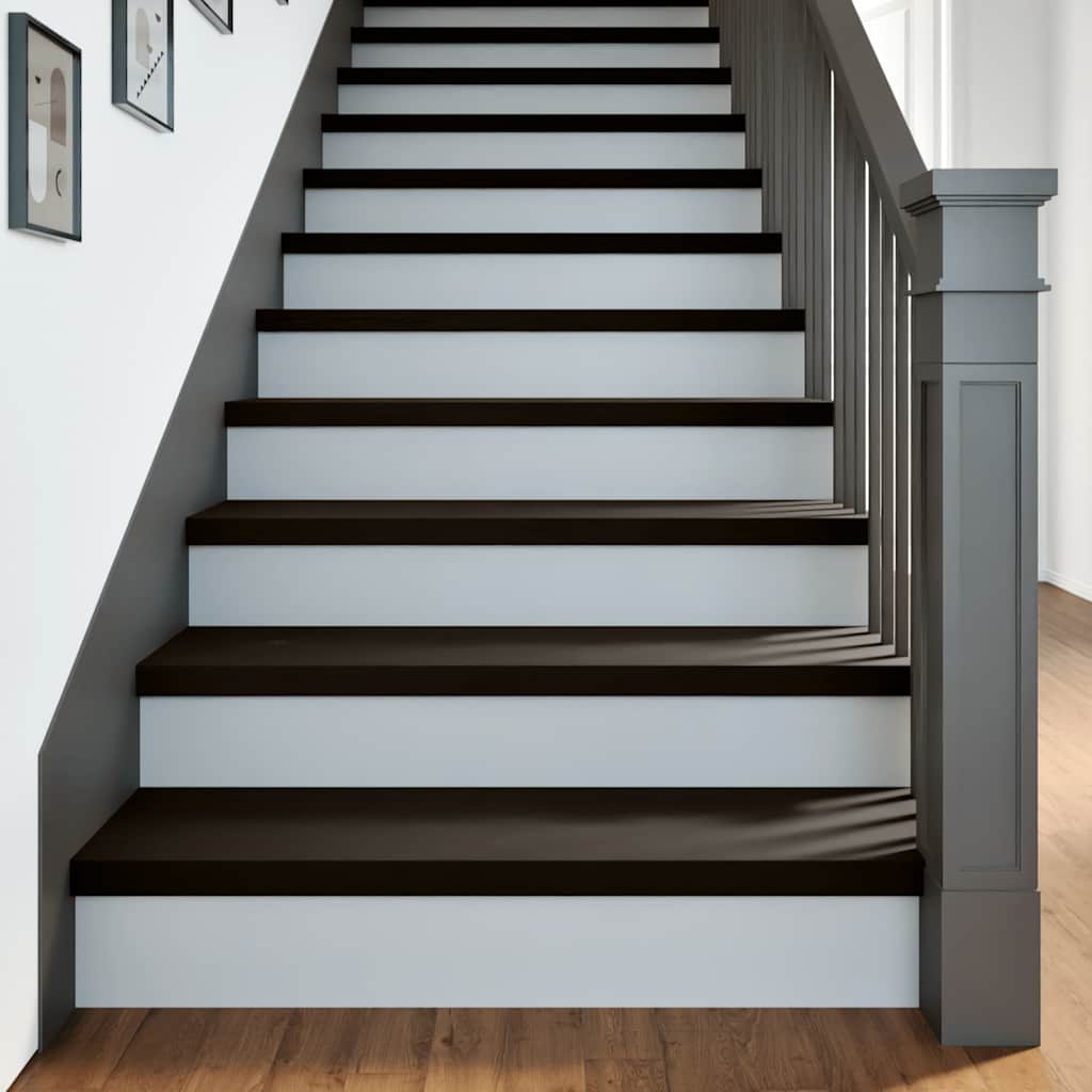 Stufenmatten 2 Stk. Braun-Schwarz 100x30x2 cm Massivholz Eiche