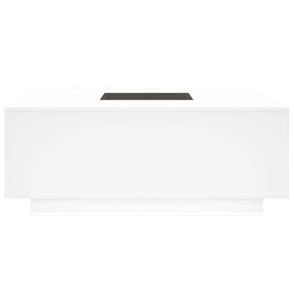Table basse avec LED Infinity blanche 100x100x40 cm