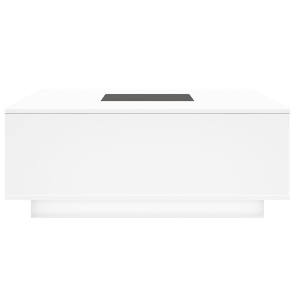 Table basse avec LED Infinity blanche 100x100x40 cm