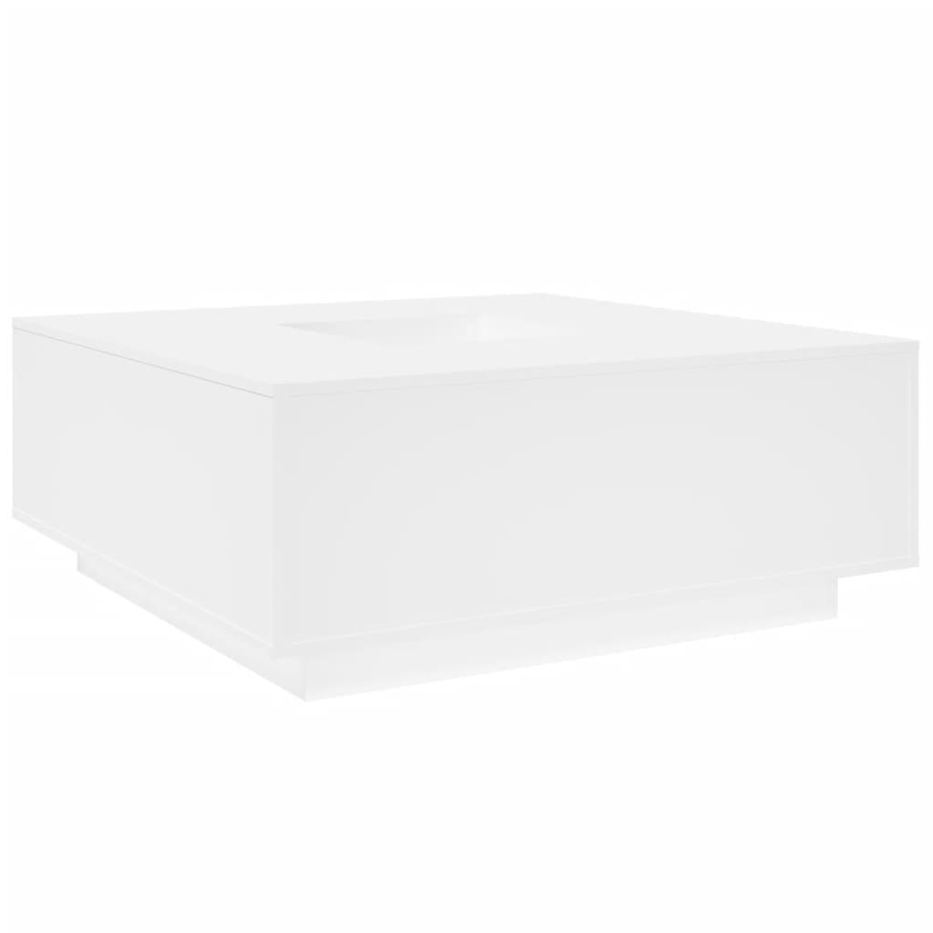 Table basse blanche 100x100x40 cm en bois