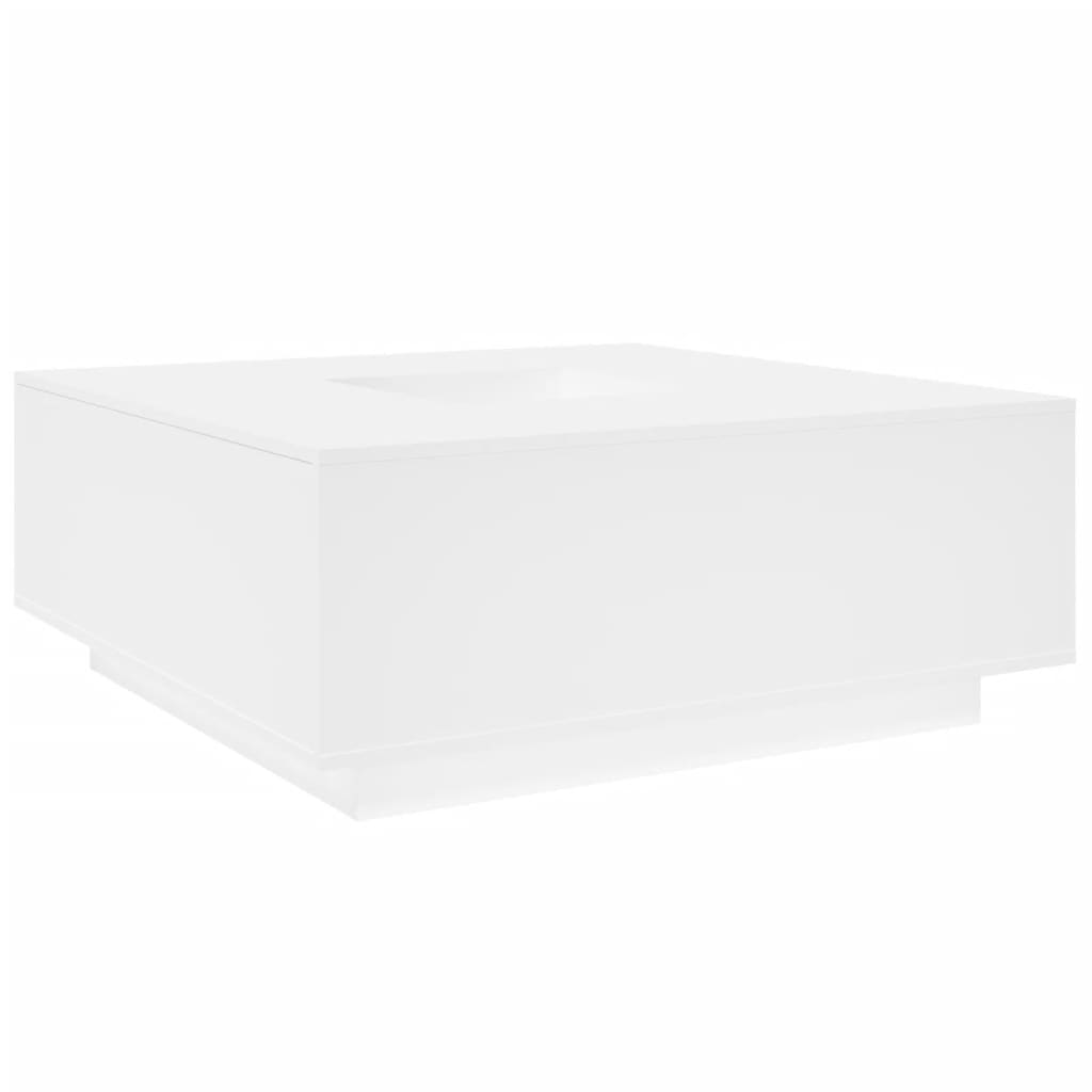 Table basse blanche 100x100x40 cm en bois