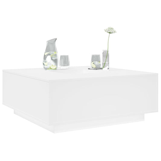 Table basse blanche 100x100x40 cm en bois
