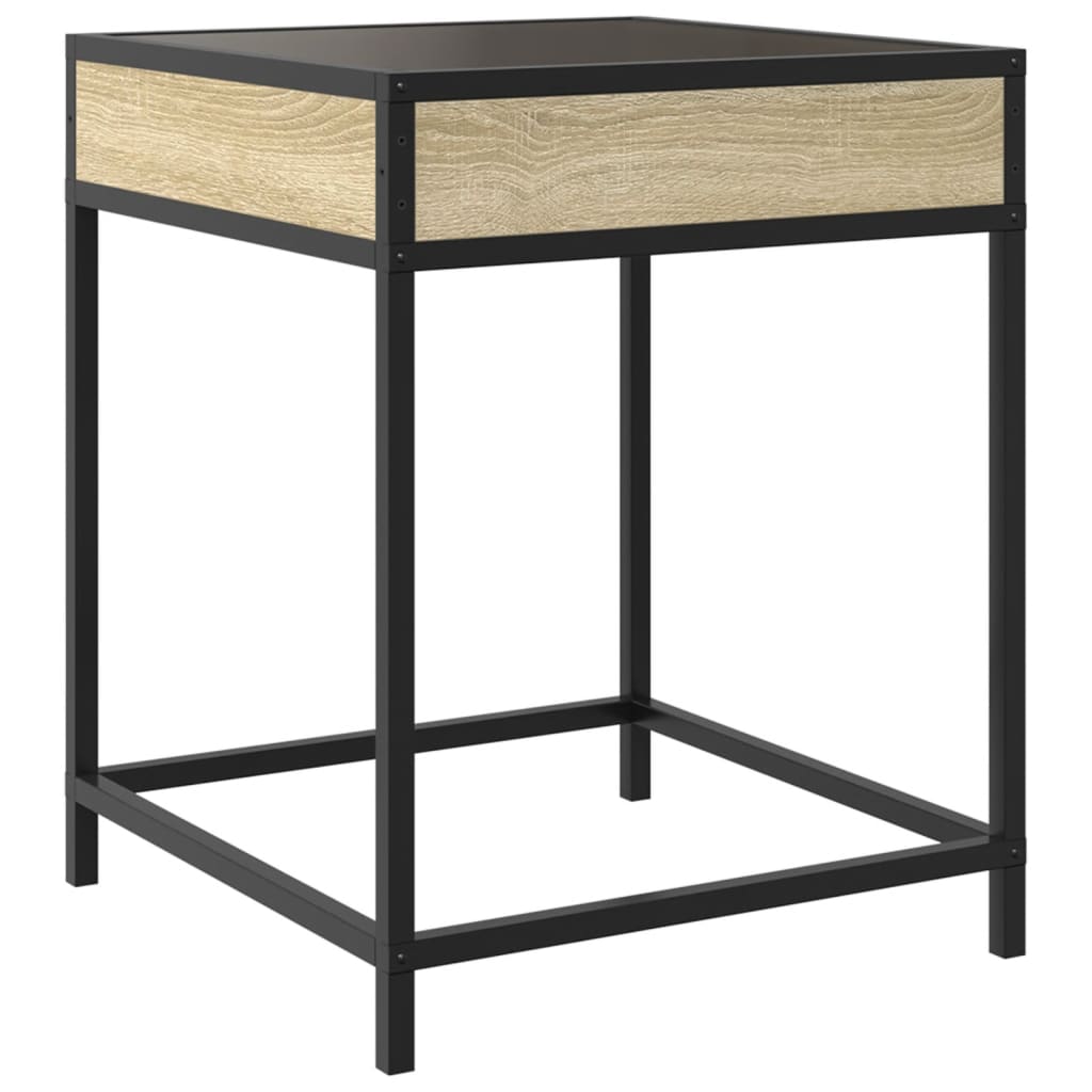 Bedside table with Infinity LED Sonoma oak 40x40x51 cm