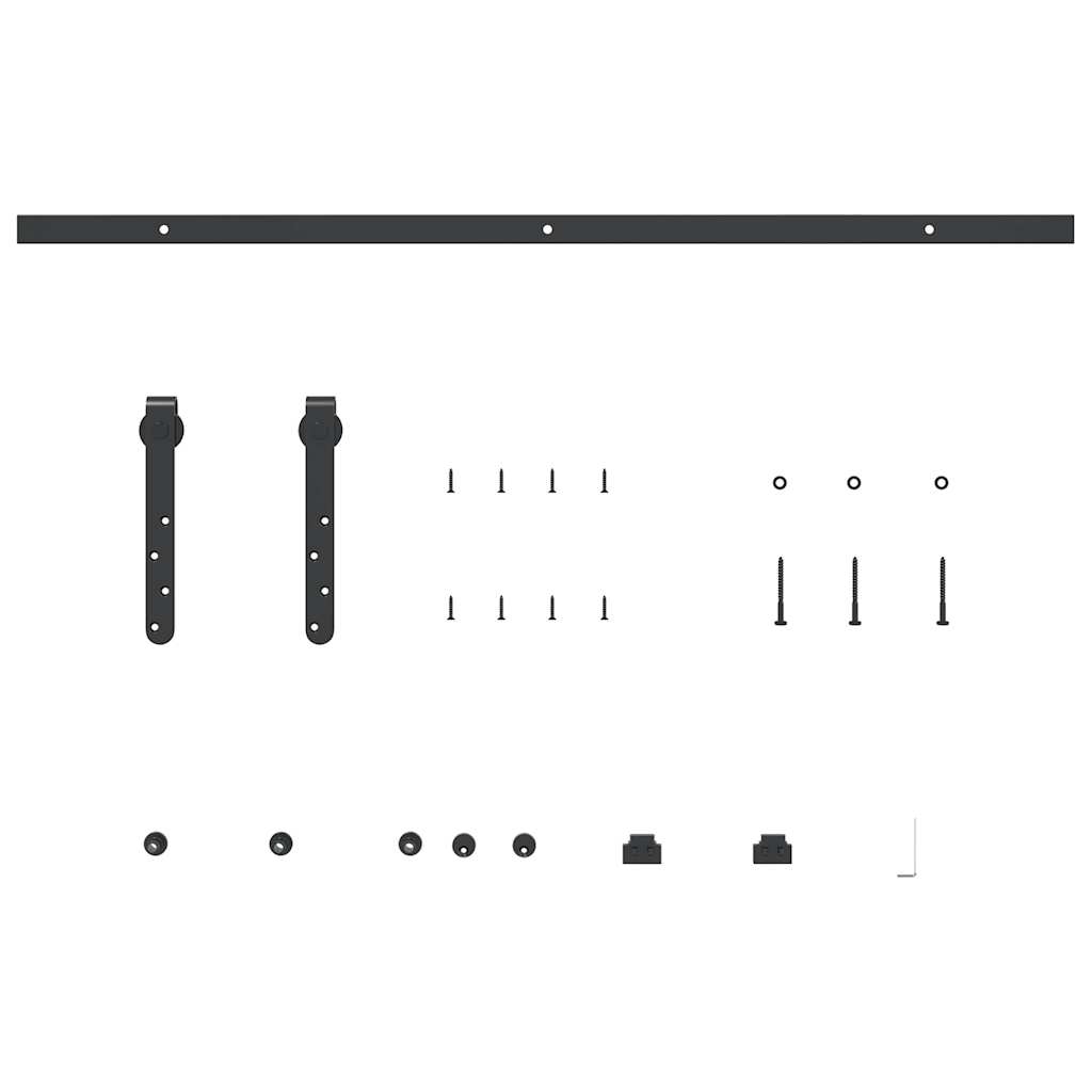 Kit de ferrures pour portes coulissantes pour portes de placard 91 cm en acier au carbone