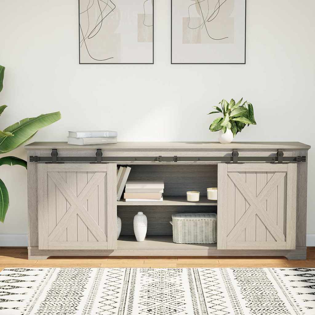 Sliding door fitting set for cabinet doors 152 cm carbon steel