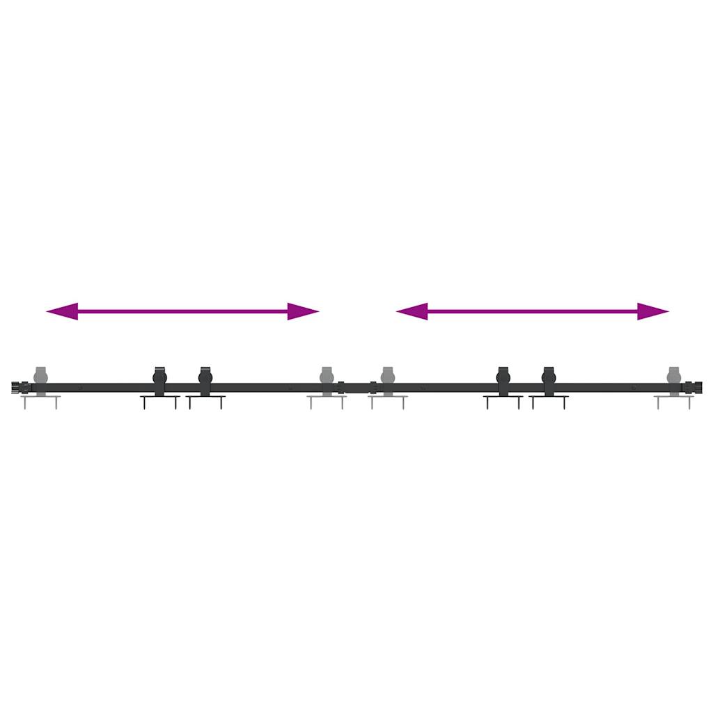 Sliding door fitting set for cabinet doors 183 cm carbon steel