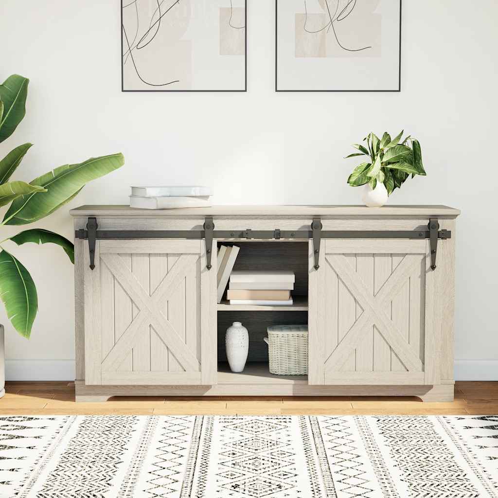 Sliding door fitting set for cabinet doors 122 cm carbon steel