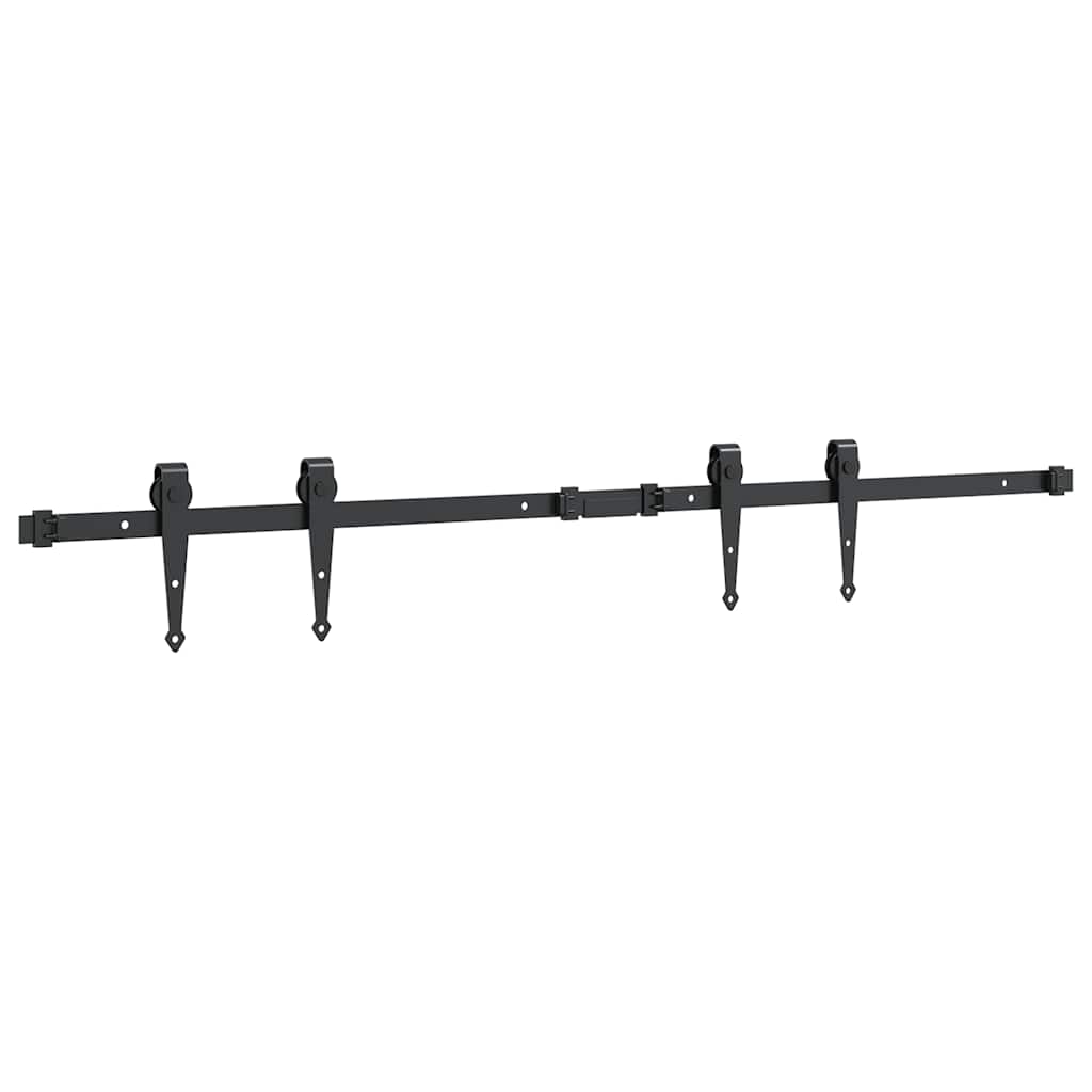 Sliding door fitting set for cabinet doors 122 cm carbon steel