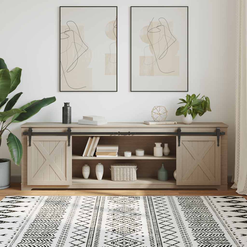 Kit de ferrures pour portes coulissantes pour portes de placard 200 cm en acier au carbone