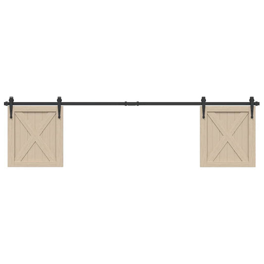 Kit de ferrures pour portes coulissantes pour portes de placard 200 cm en acier au carbone
