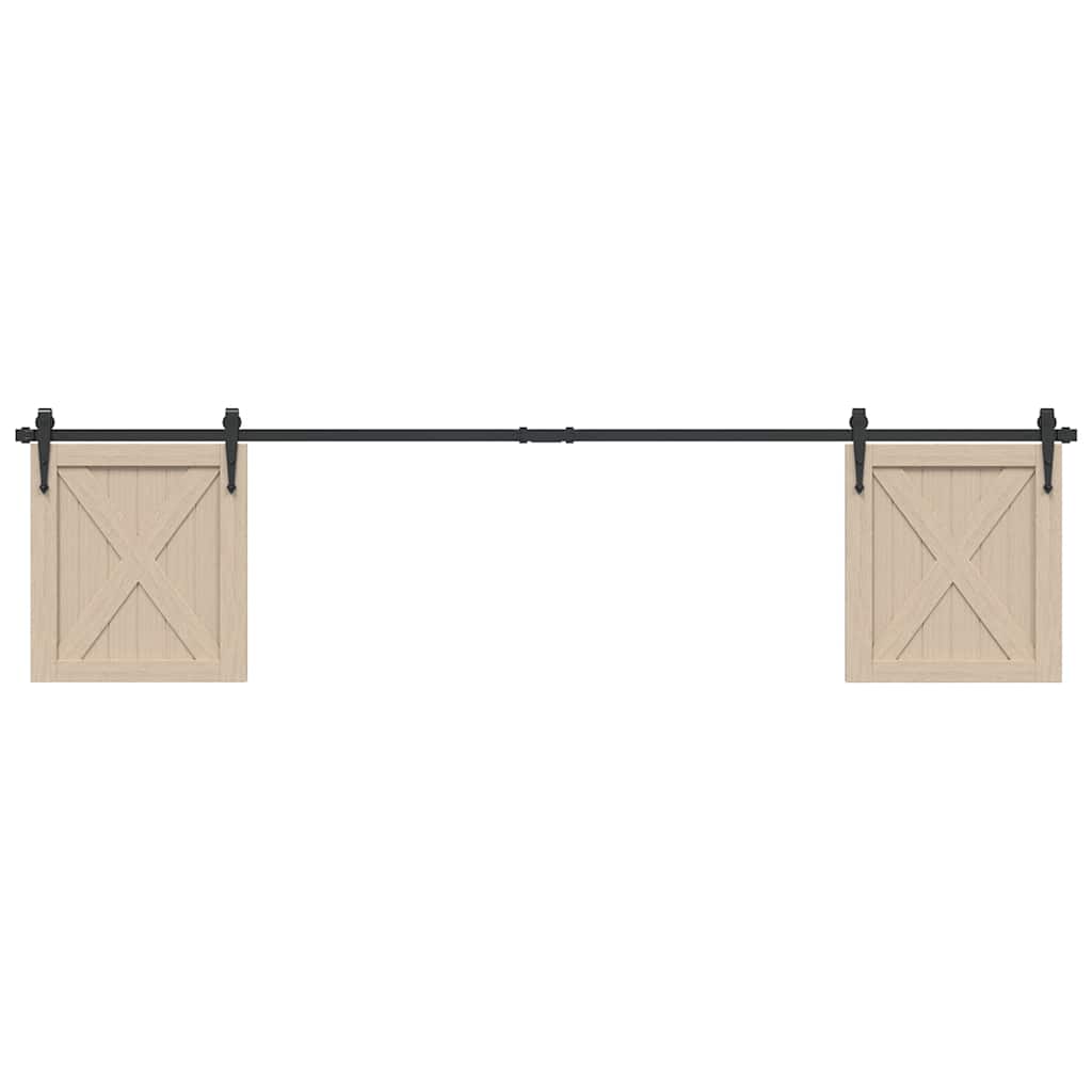 Kit de ferrures pour portes coulissantes pour portes de placard 213 cm en acier au carbone