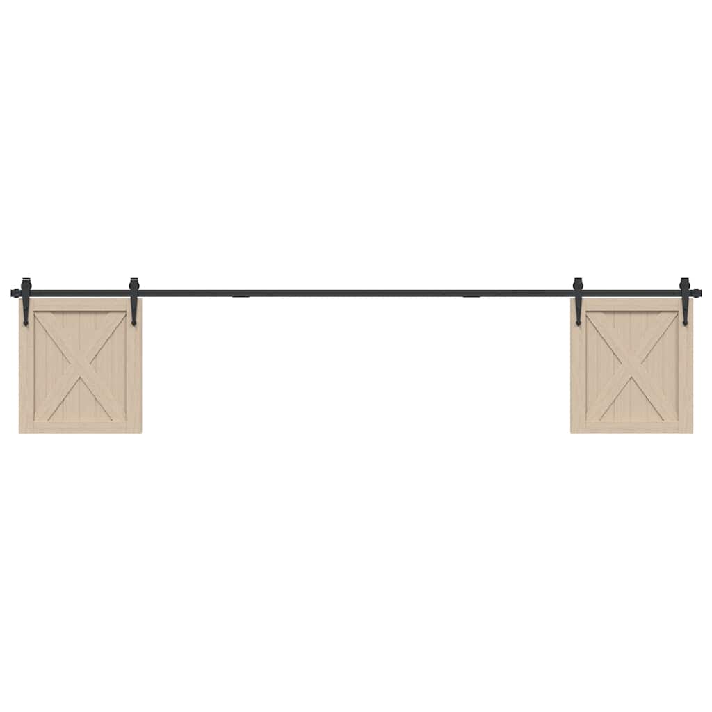 Kit de ferrures pour portes coulissantes pour portes de placard 244 cm en acier au carbone