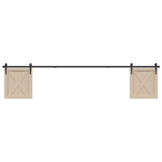 Kit de ferrures pour portes coulissantes pour portes de placard 244 cm en acier au carbone