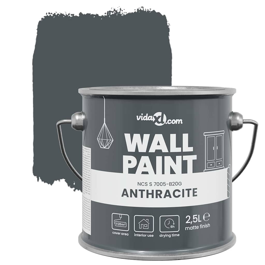 Wandfarbe Grau 2,5 L Wall Print