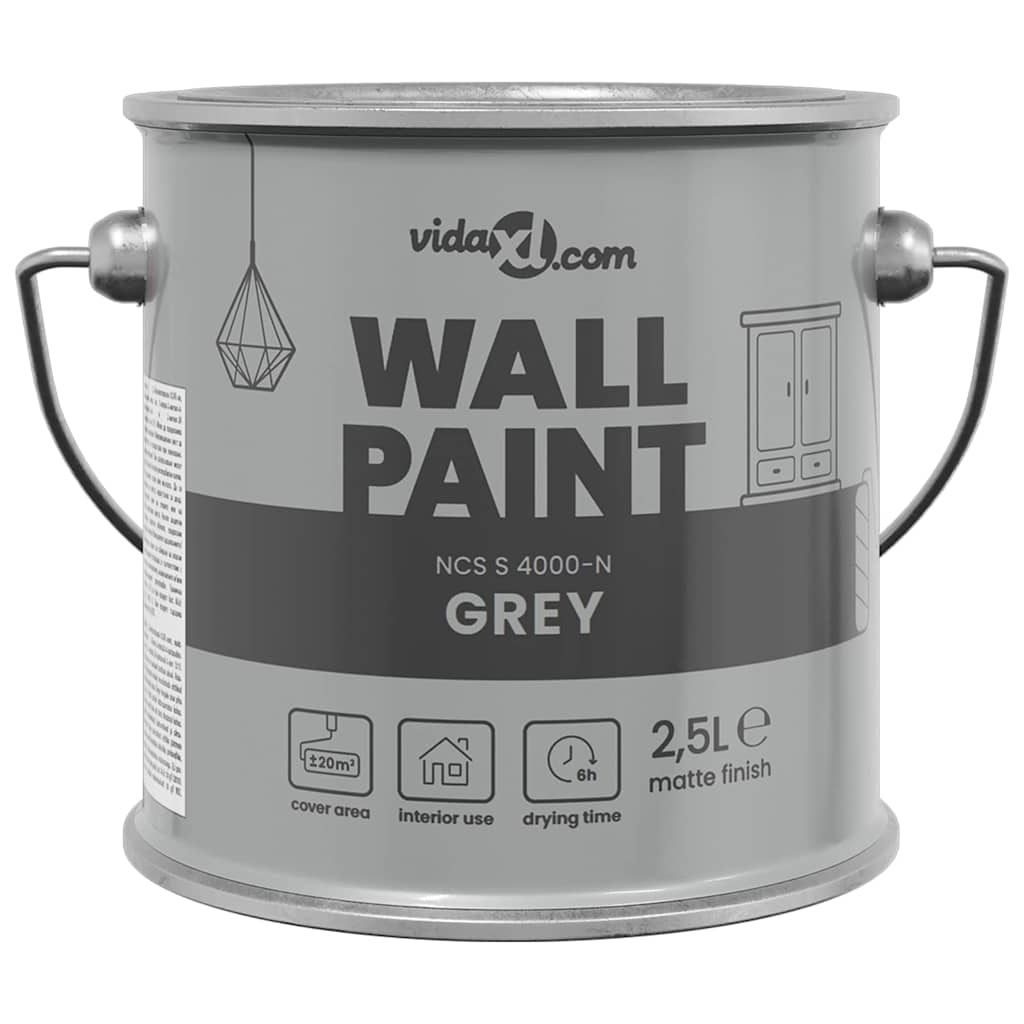 Wandfarbe Grau 2,5 L Wall Print