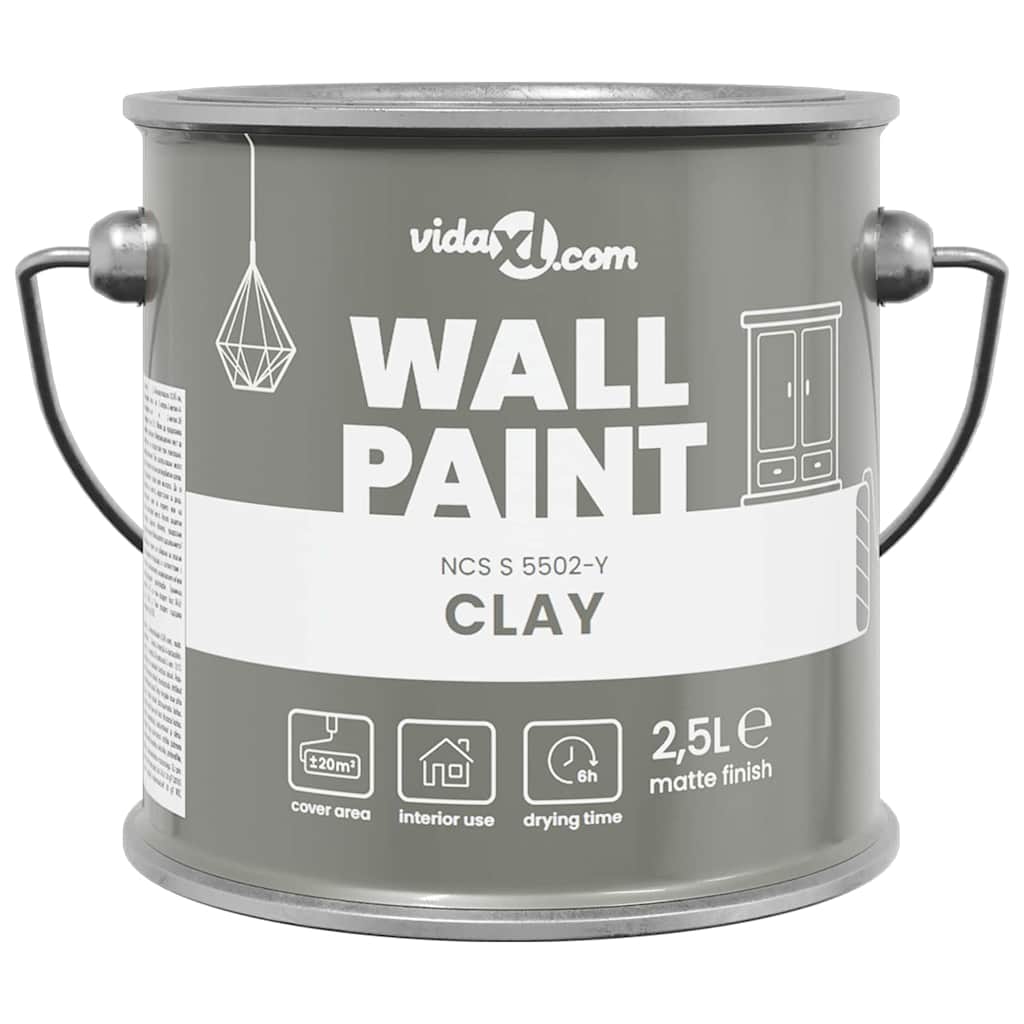 Wandfarbe Grau 2,5 L Wall Print