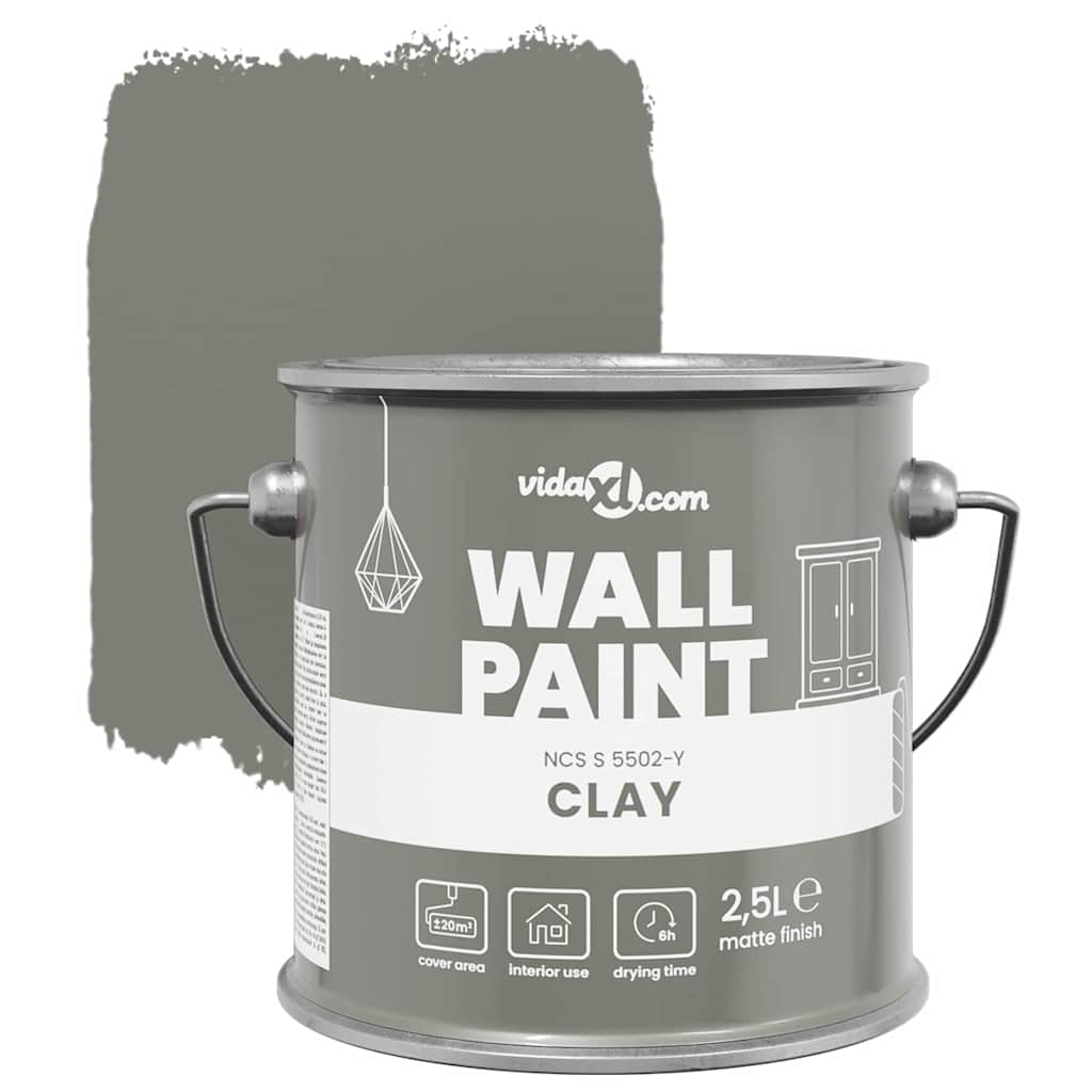 Wandfarbe Grau 2,5 L Wall Print