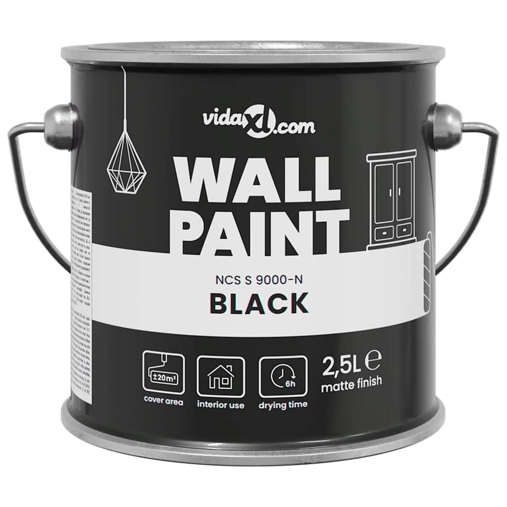 Wandfarbe Schwarz 2,5 L Wall Print