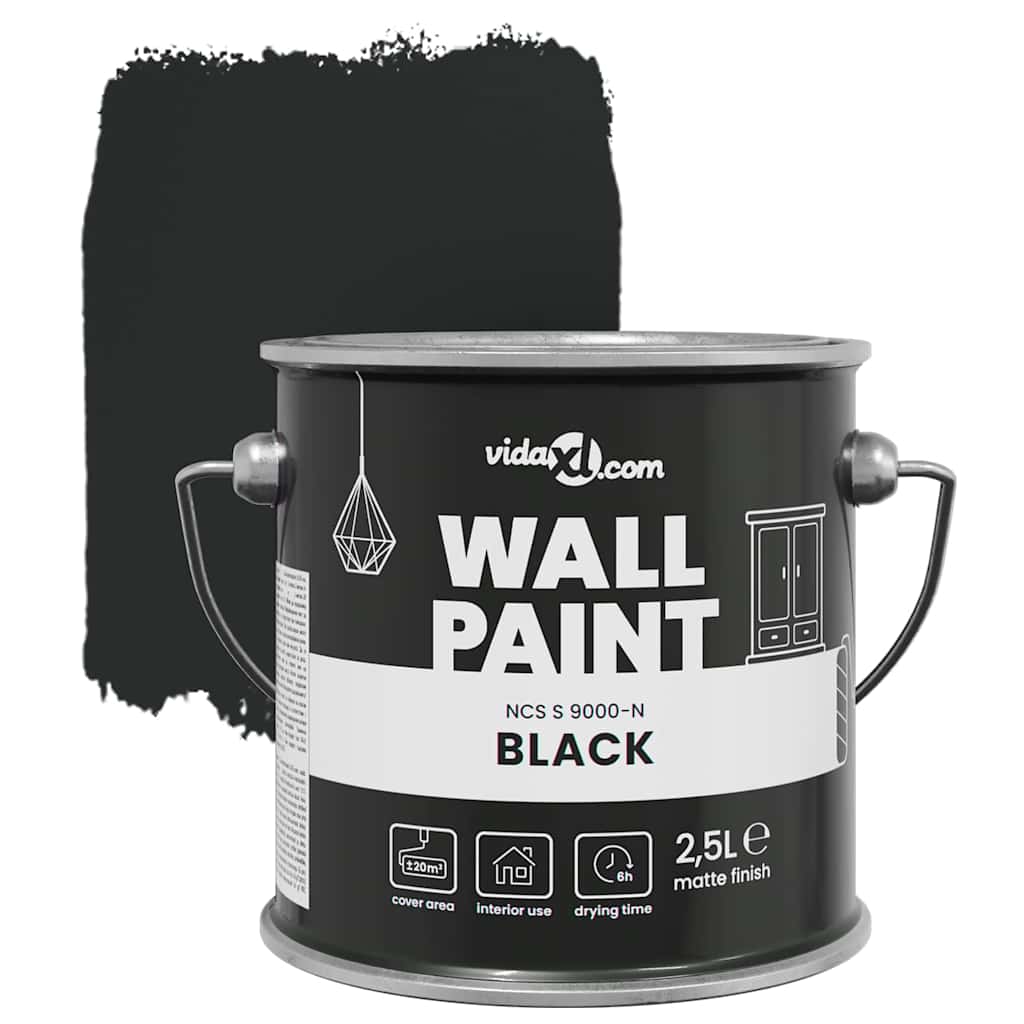 Wandfarbe Schwarz 2,5 L Wall Print