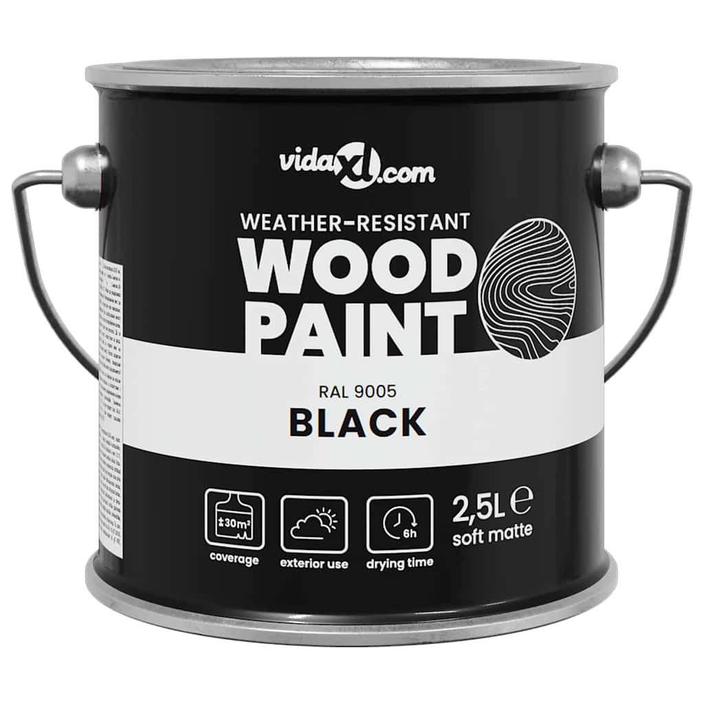 Holzfarbe Schwarz 2,5 L Wall Print