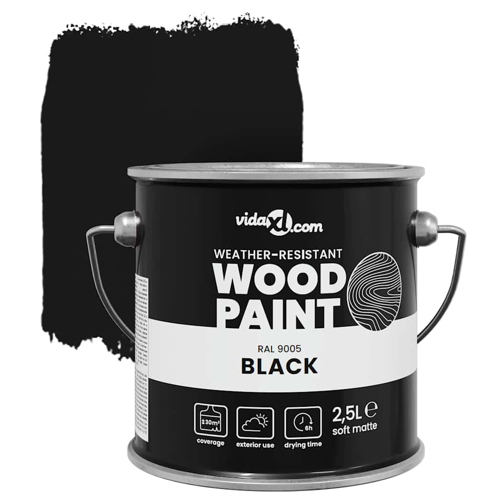 Holzfarbe Schwarz 2,5 L Wall Print