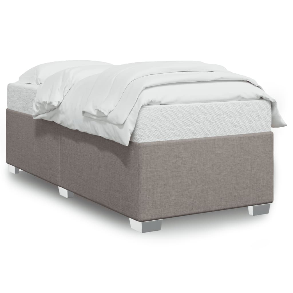 Bettgestell ohne Matratze Taupe 90x200 cm Stoff