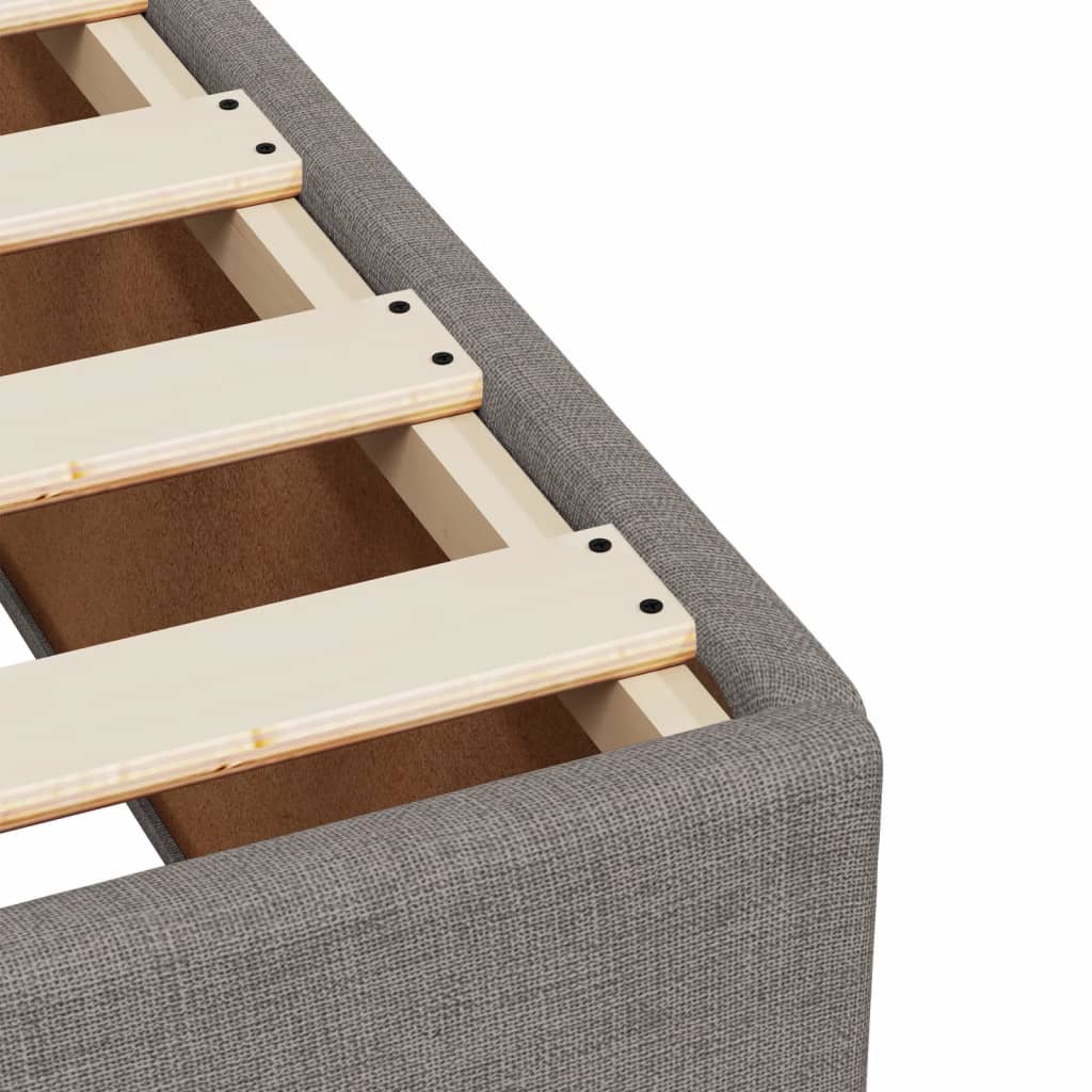 Bettgestell ohne Matratze Taupe 90x200 cm Stoff
