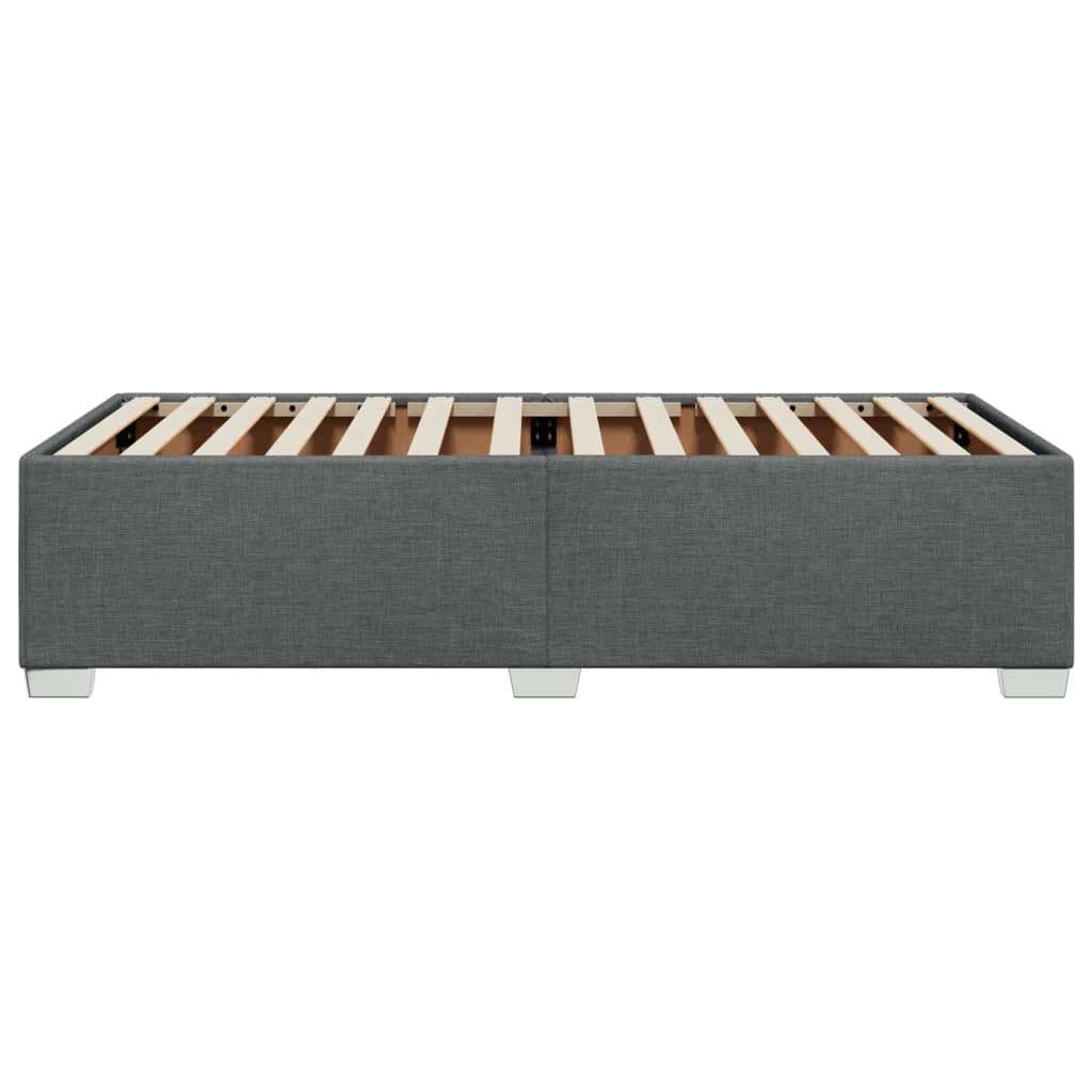 Bettgestell ohne Matratze Dunkelgrau 100x200 cm Stoff