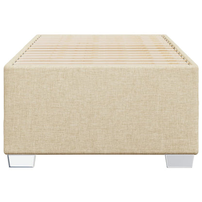 Bettgestell ohne Matratze Creme 100x200 cm Stoff