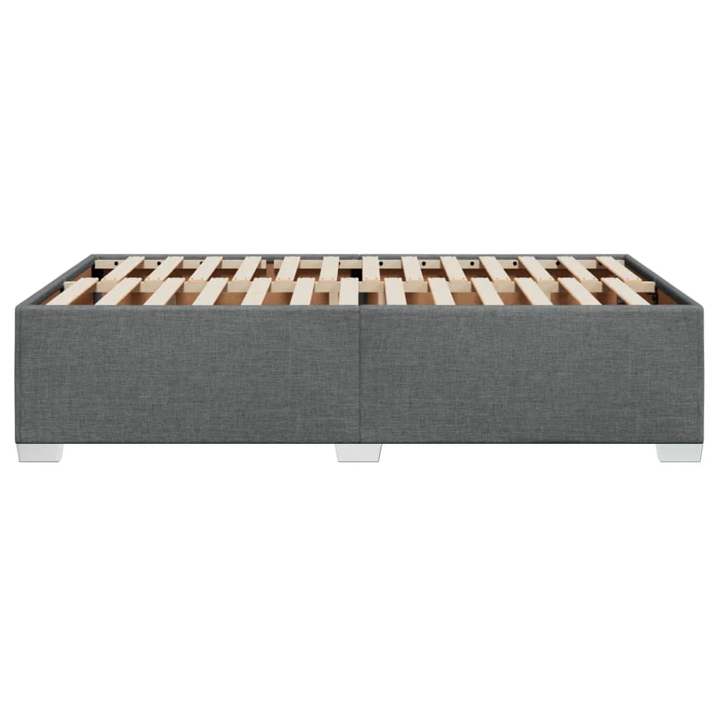 Bettgestell ohne Matratze Dunkelgrau 120x190 cm Stoff