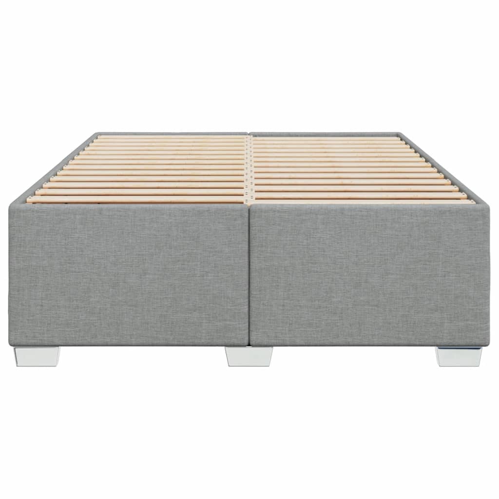Bettgestell ohne Matratze Hellgrau 140x190 cm Stoff
