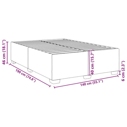Bettgestell ohne Matratze Schwarz 140x190 cm Stoff
