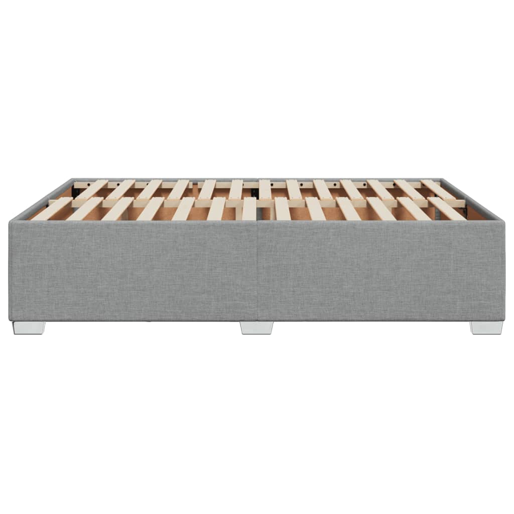 Bettgestell ohne Matratze Hellgrau 160x200 cm Stoff