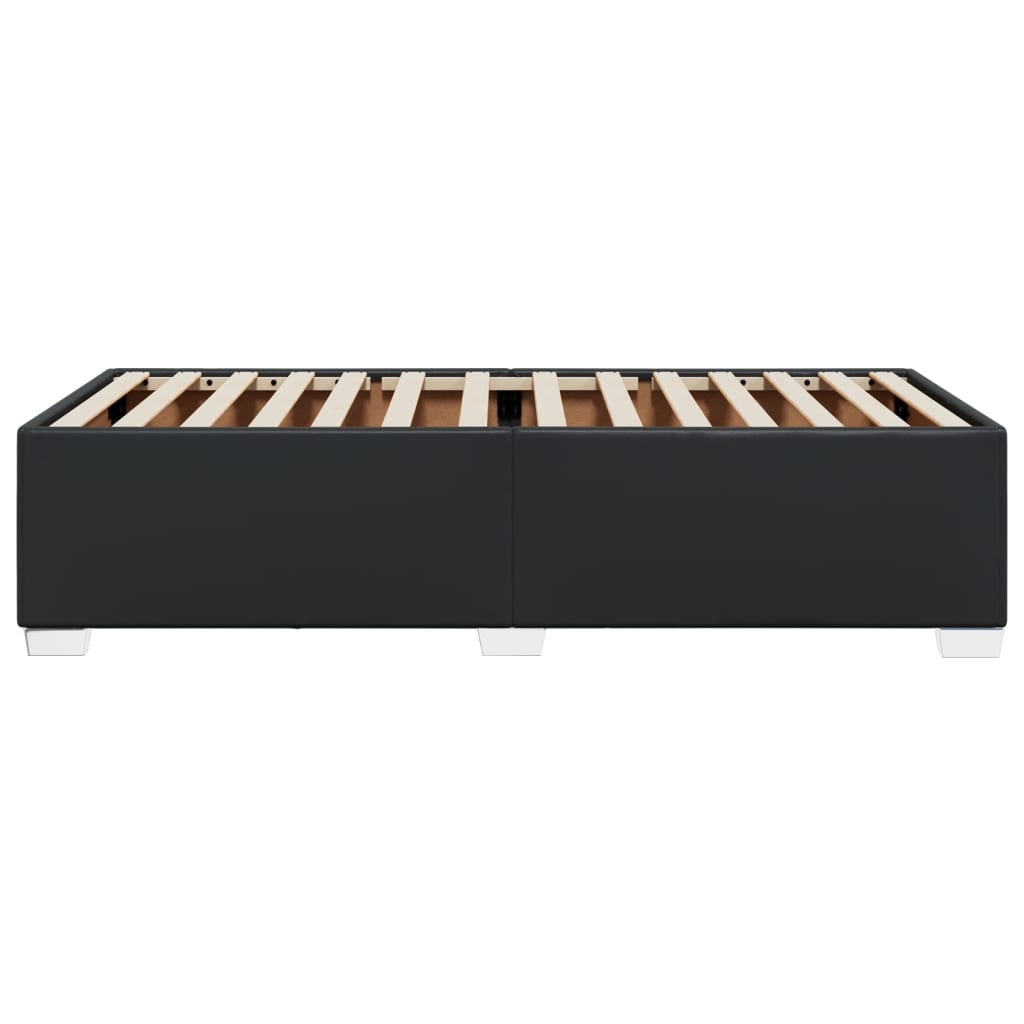 Bettgestell Schwarz 80x200 cm Kunstleder