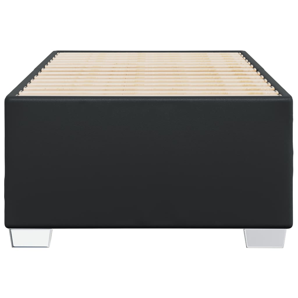 Bettgestell Schwarz 90x190 cm Kunstleder