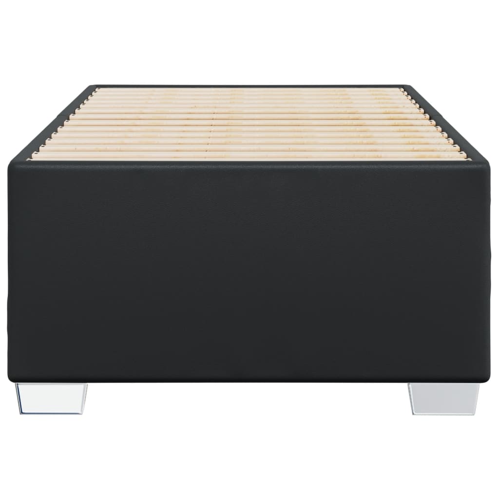 Bettgestell Schwarz 100x200 cm Kunstleder