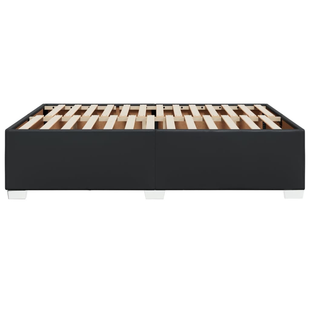 Bettgestell Schwarz 140x190 cm Kunstleder