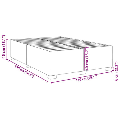 Bettgestell Schwarz 140x190 cm Kunstleder